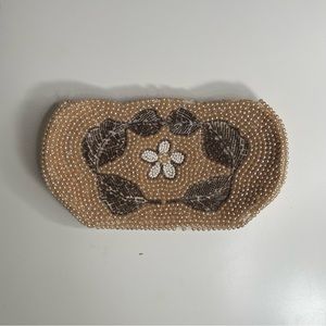 Vintage beaded clutch coin purse